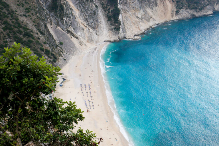 Myrtos strand på Kefalonia kommer med på topplister