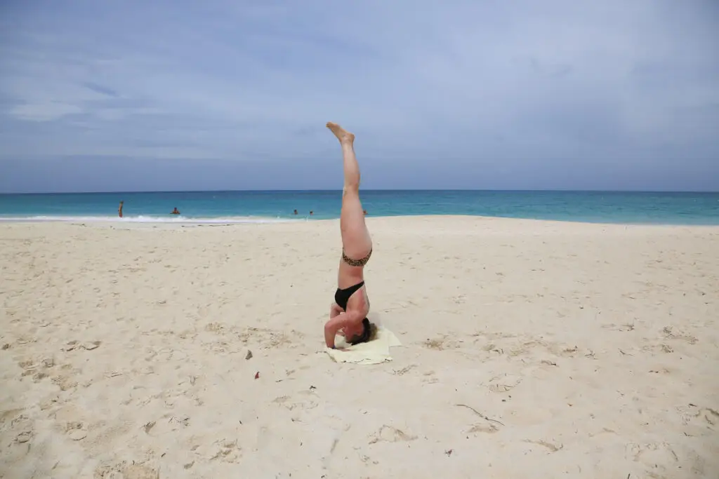 Yoga på stranden